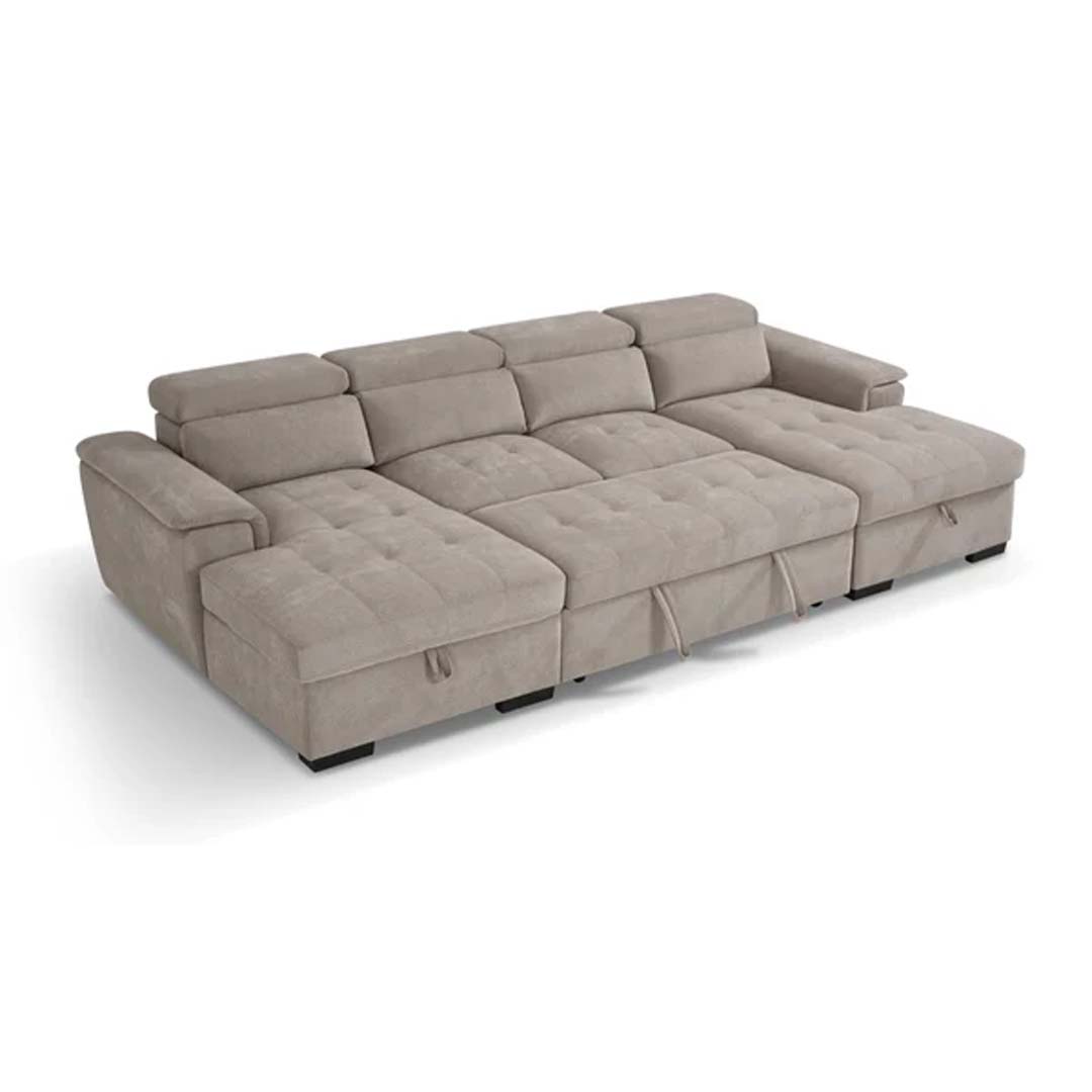 Luna Large U Shape Sofa Bed with Storage