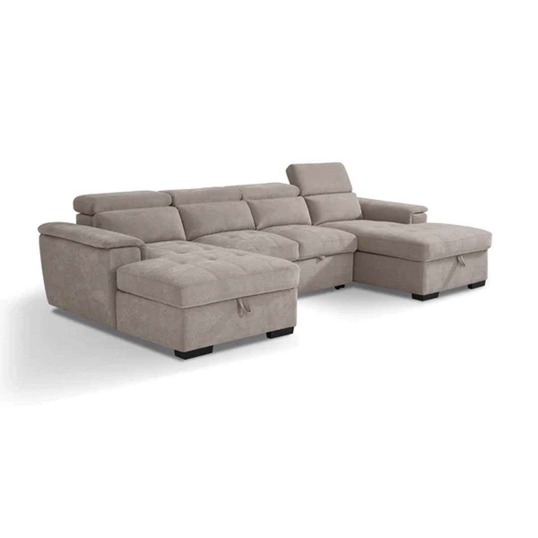 Luna Large U Shape Sofa Bed with Storage