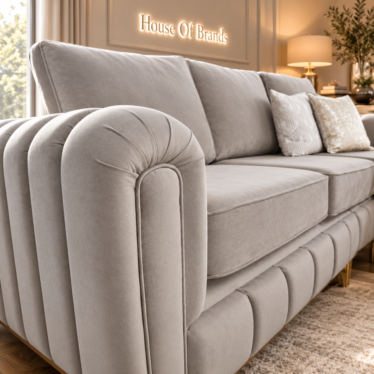 Brooklyn Gold L- Shape Corner Sofa