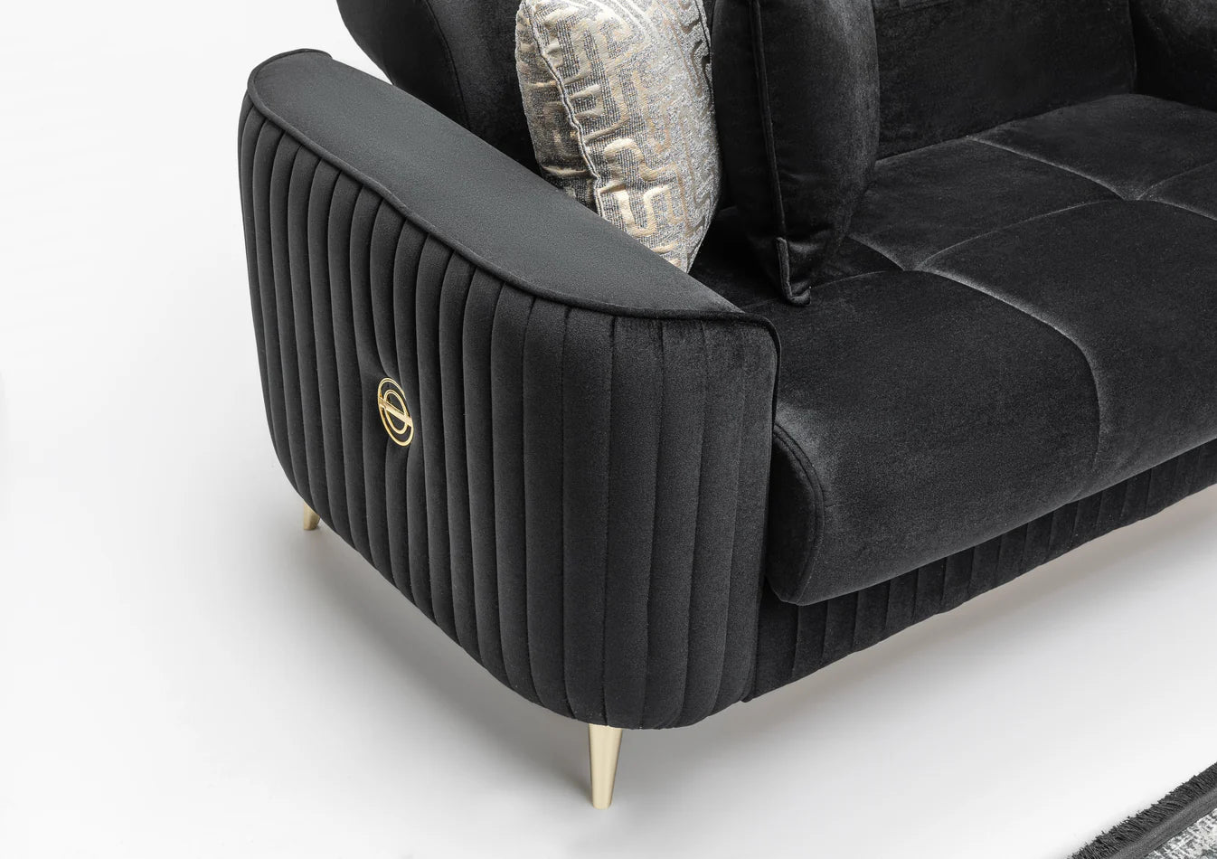 Malaga Black Sofa Bed Set 3+2