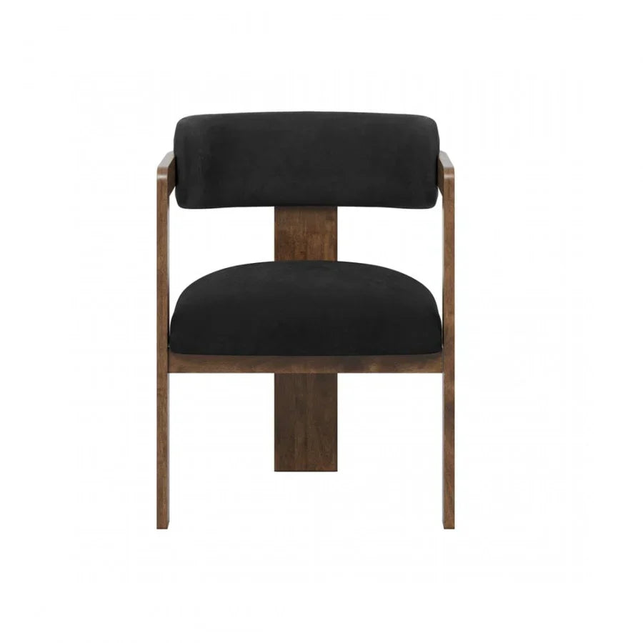 Manhattan Neo Mai Black and Walnut Dining Chair