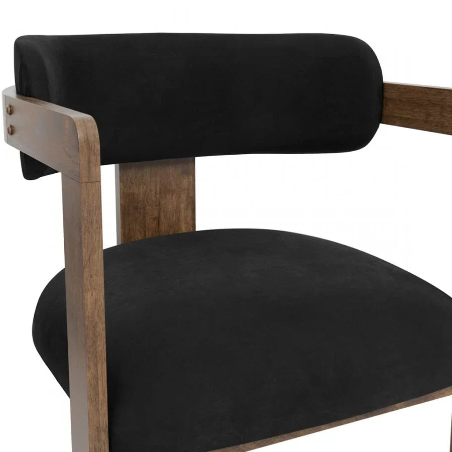 Manhattan Neo Mai Black and Walnut Dining Chair