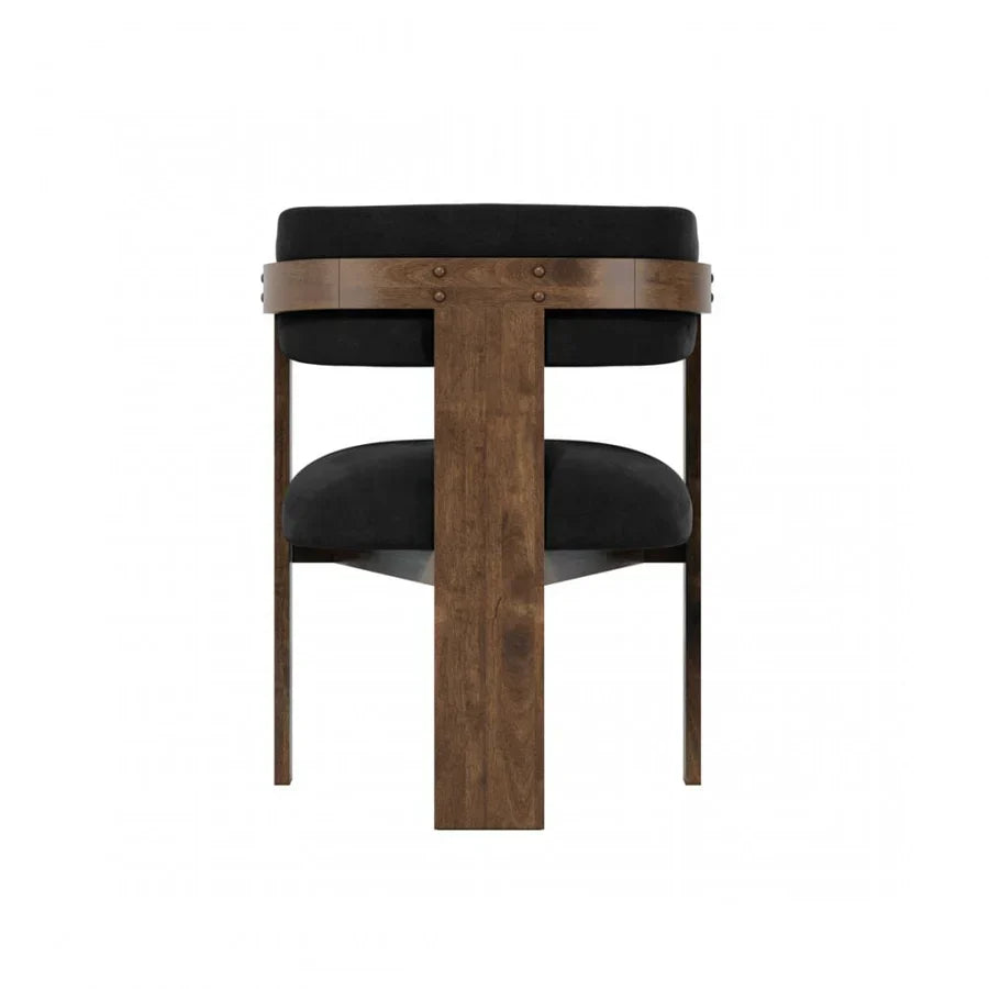 Manhattan Neo Mai Black and Walnut Dining Chair