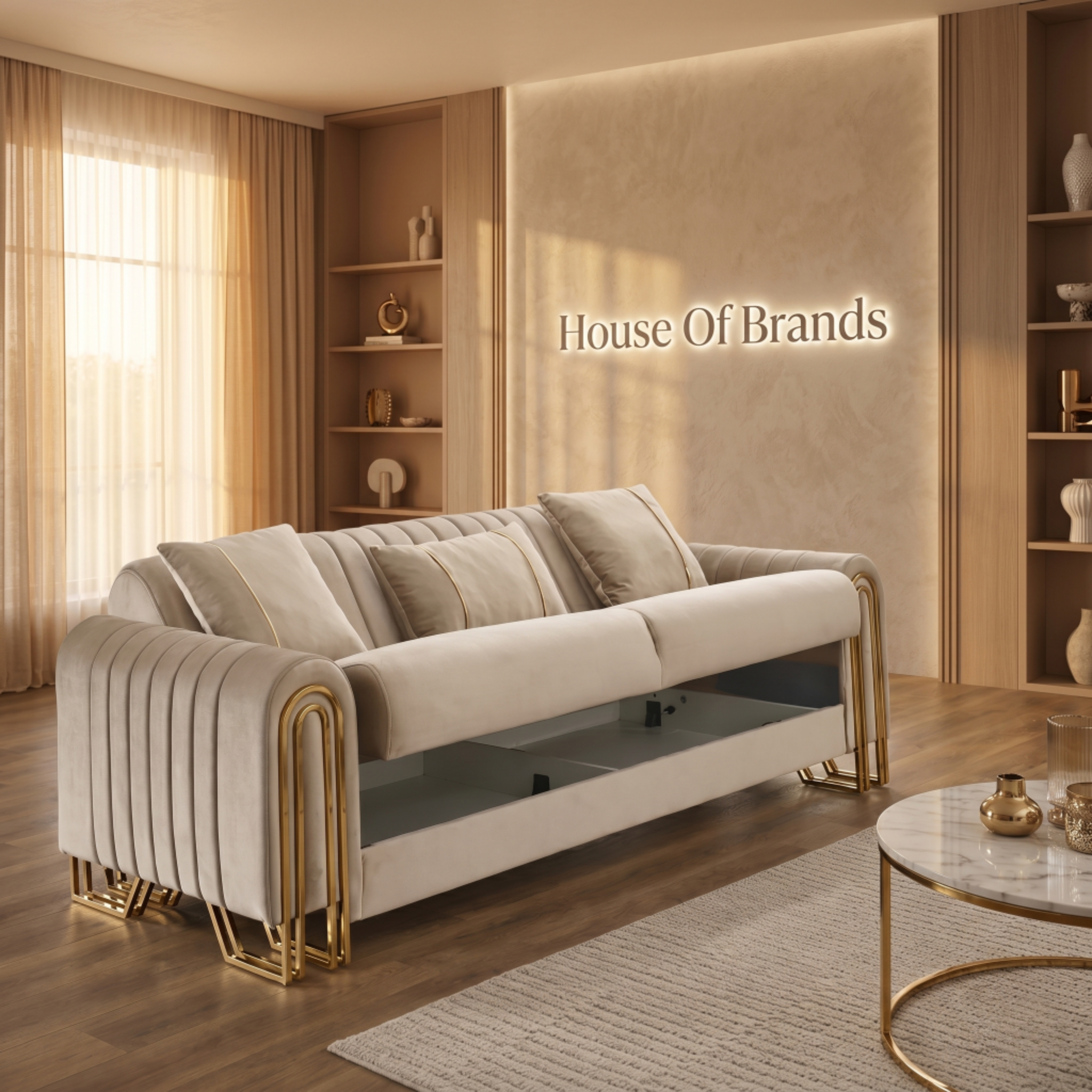 Marseille Sofa Bed Set with Storage