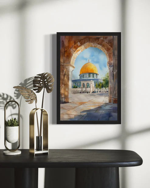 Masjid Al-Aqsa – Watercolor Al-Quds Canvas