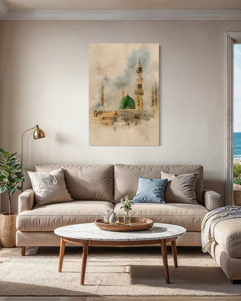 Masjid an-Nabawi Watercolour Canvas