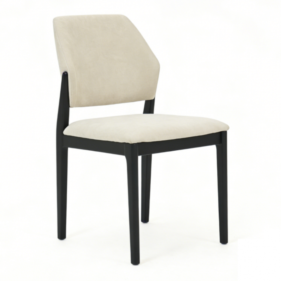 Mia Black & Cream Upholstered Dining Chair
