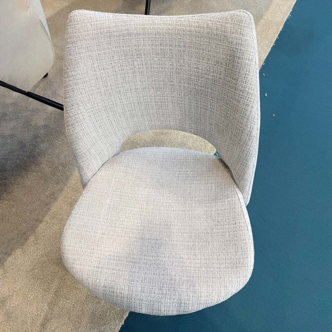 Monaco Grey 160–240cm Extending Ceramic Marble Dining Table Set with Grey Velvet 360° Swivel Chairs