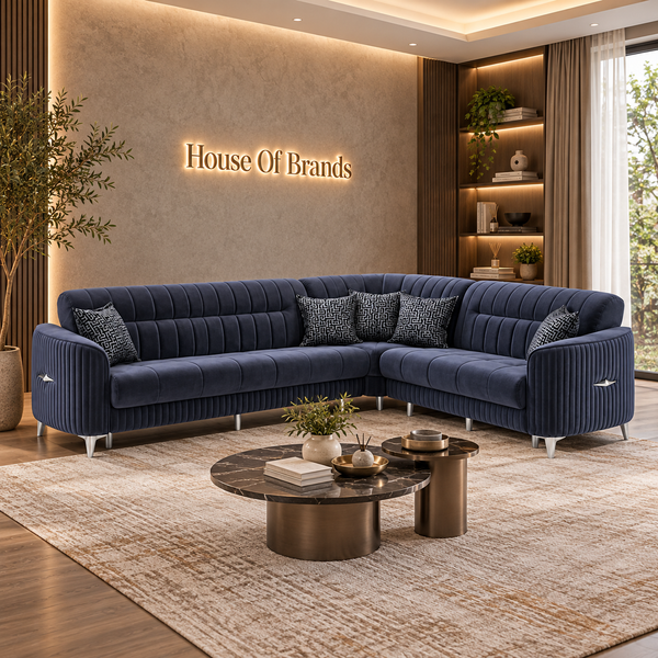 Pera Grey Corner Sofa Bed Set