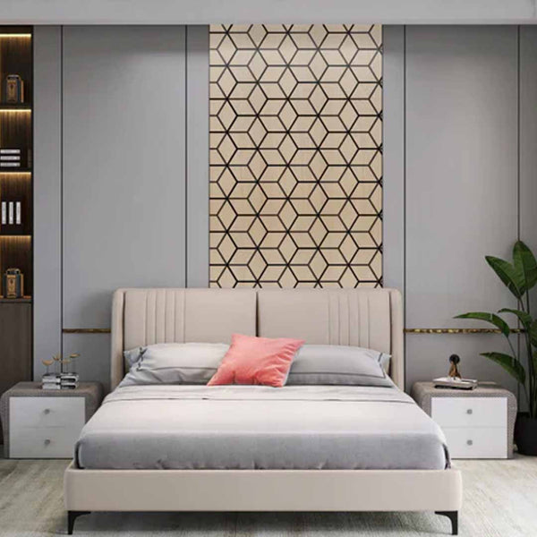 Acoustic Slatted Wall Panels – Oak Blocks Finish (Pack of 4 – 240 x 60cm)