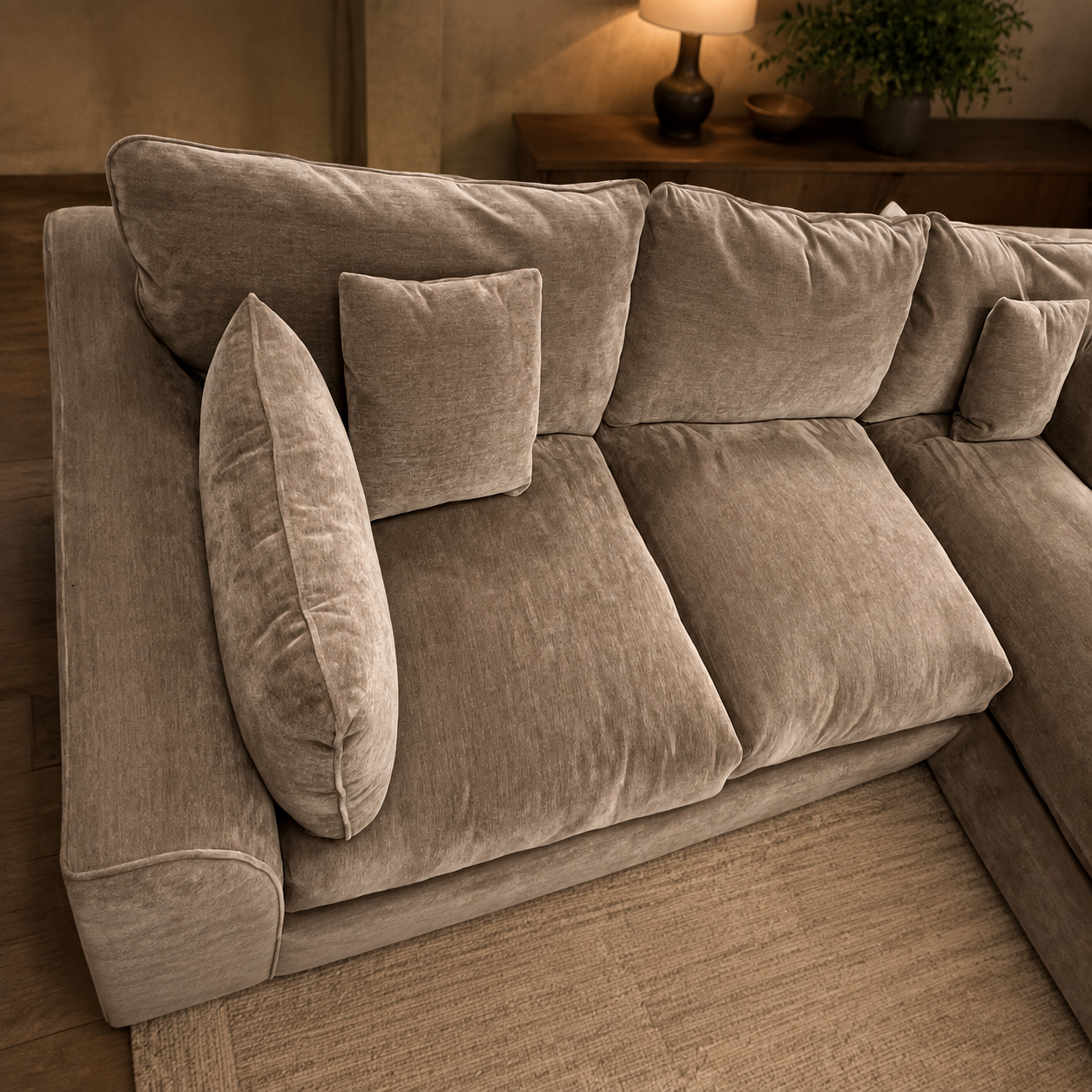 Oslo Feather-Filled Chaise Corner Sofa