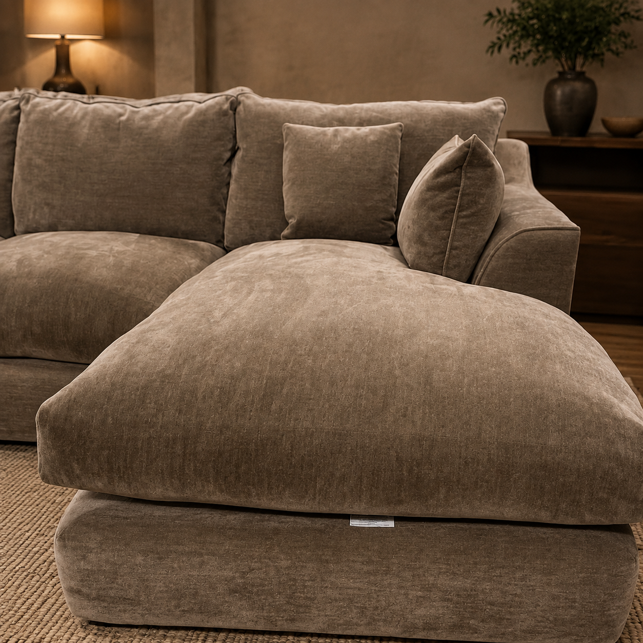 Oslo Feather-Filled Chaise Corner Sofa