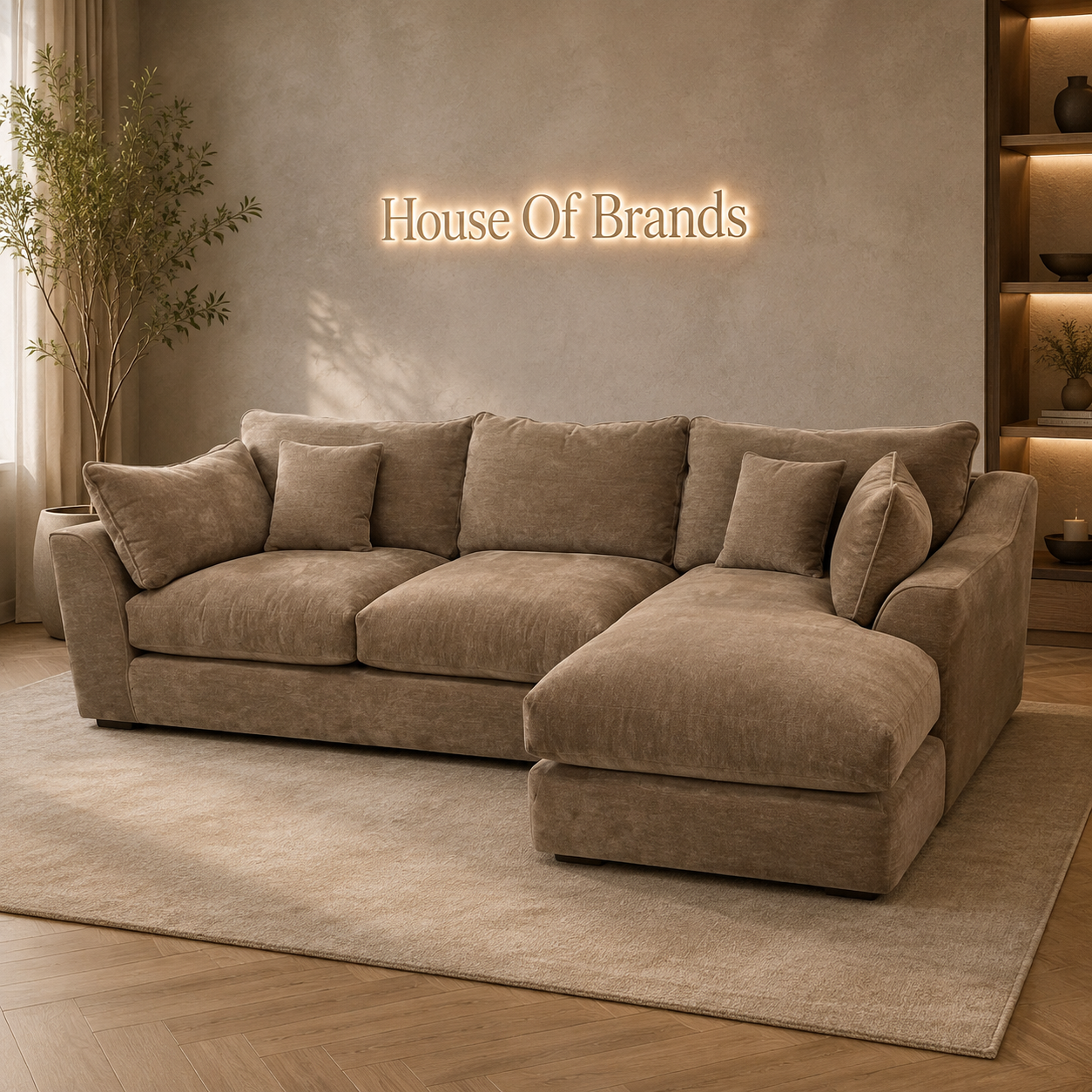Oslo Feather-Filled Chaise Corner Sofa