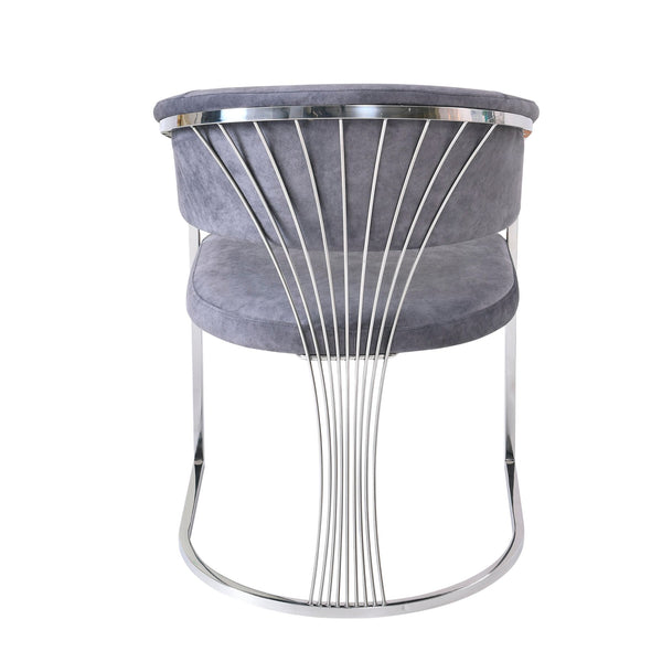 Porado Grey & Silver Dining Chair