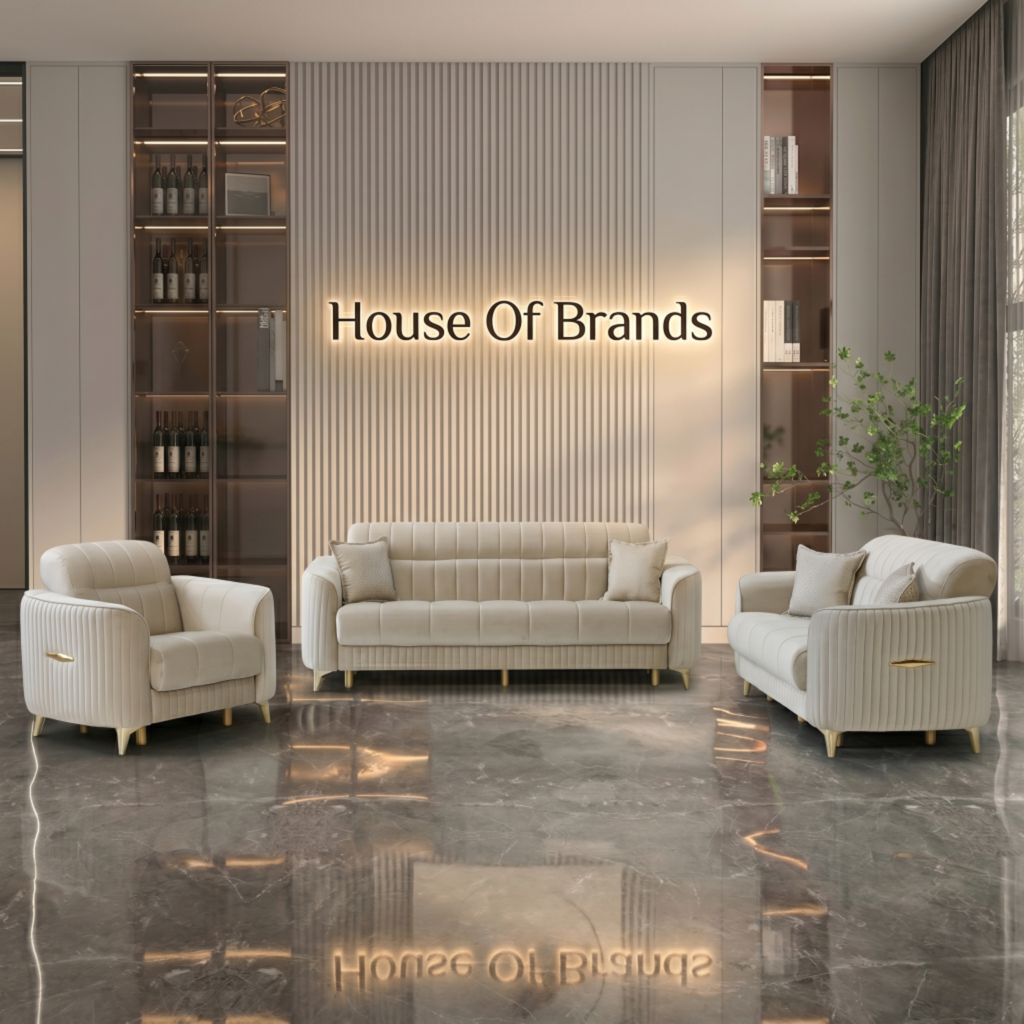 Peru Cream Sofa Bed Set