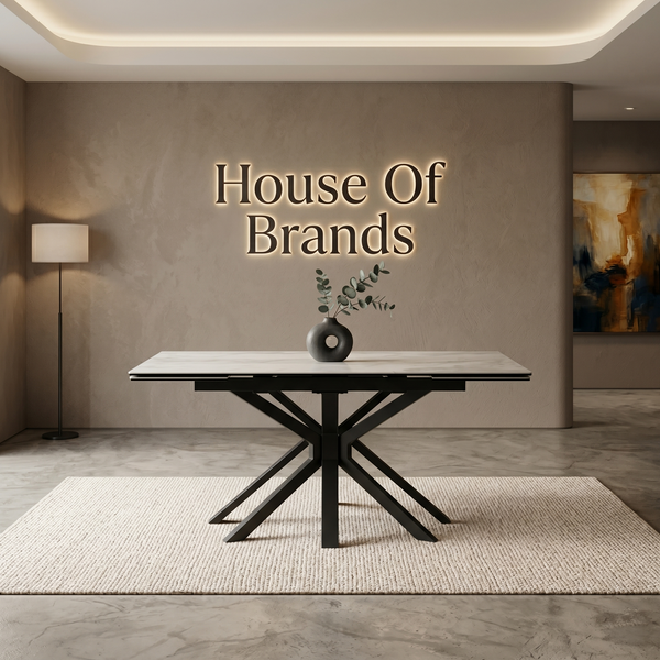 120cm Phoenix White Extendable Ceramic Dining Table
