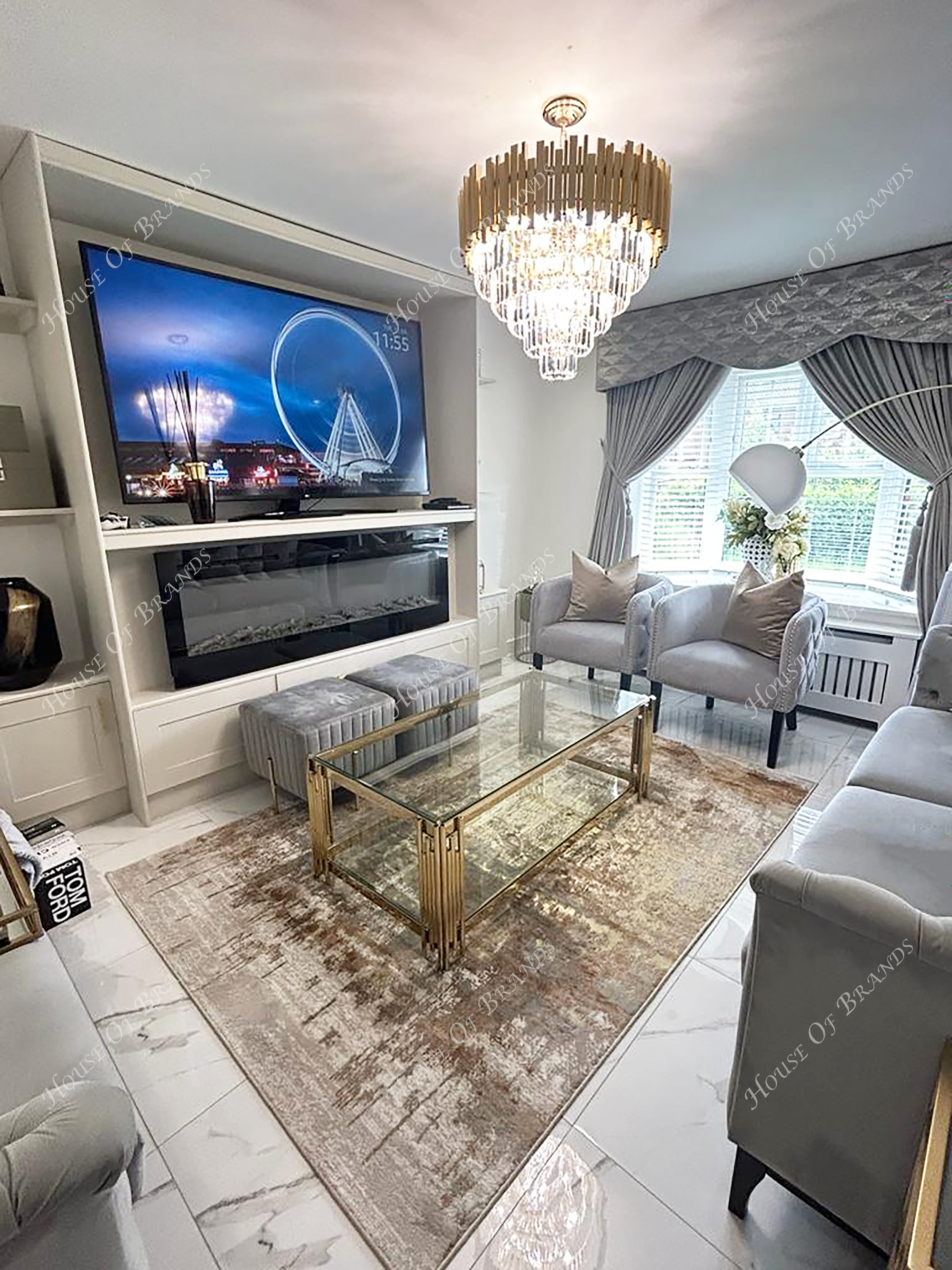 Prague Gold Mirrored Coffee Table
