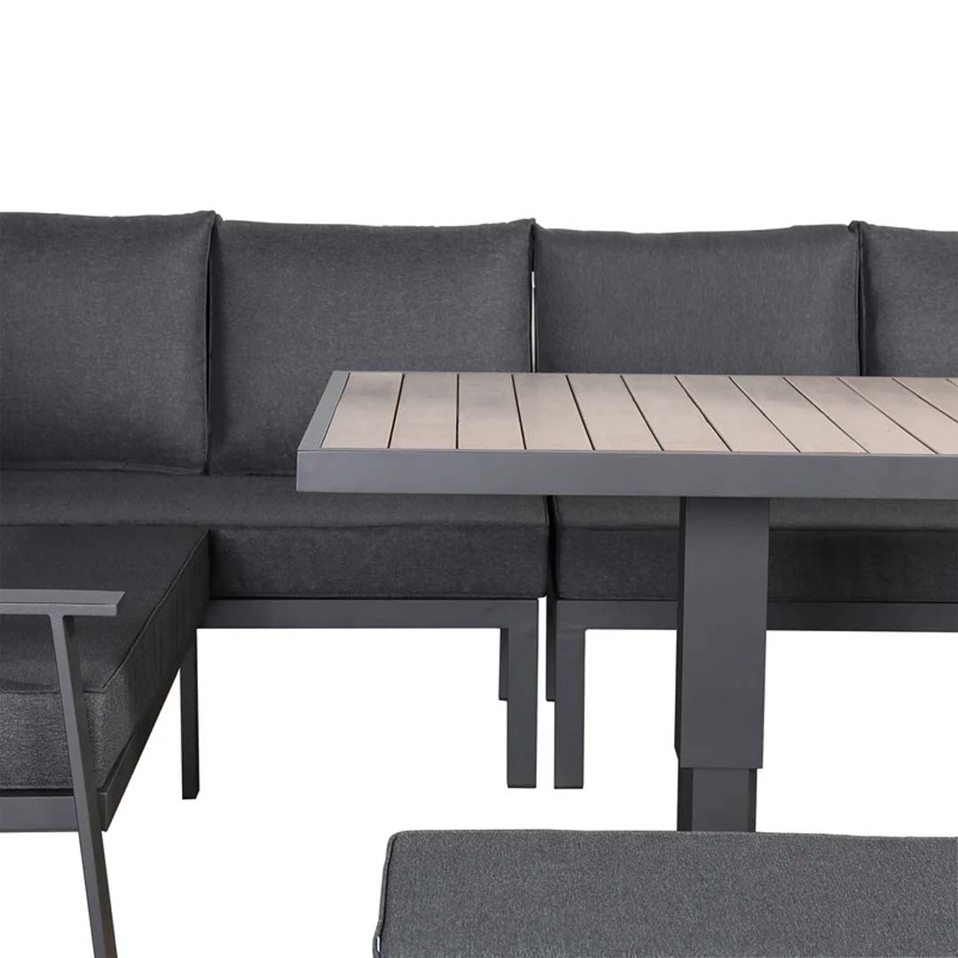 Cadiz Large Corner Dining Set with Rising Table (Left Hand)