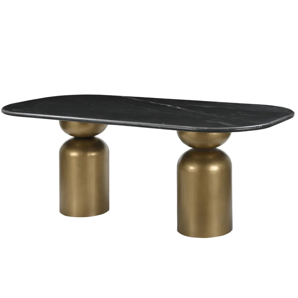 RV Astley Boyne Black Marble Dining Table