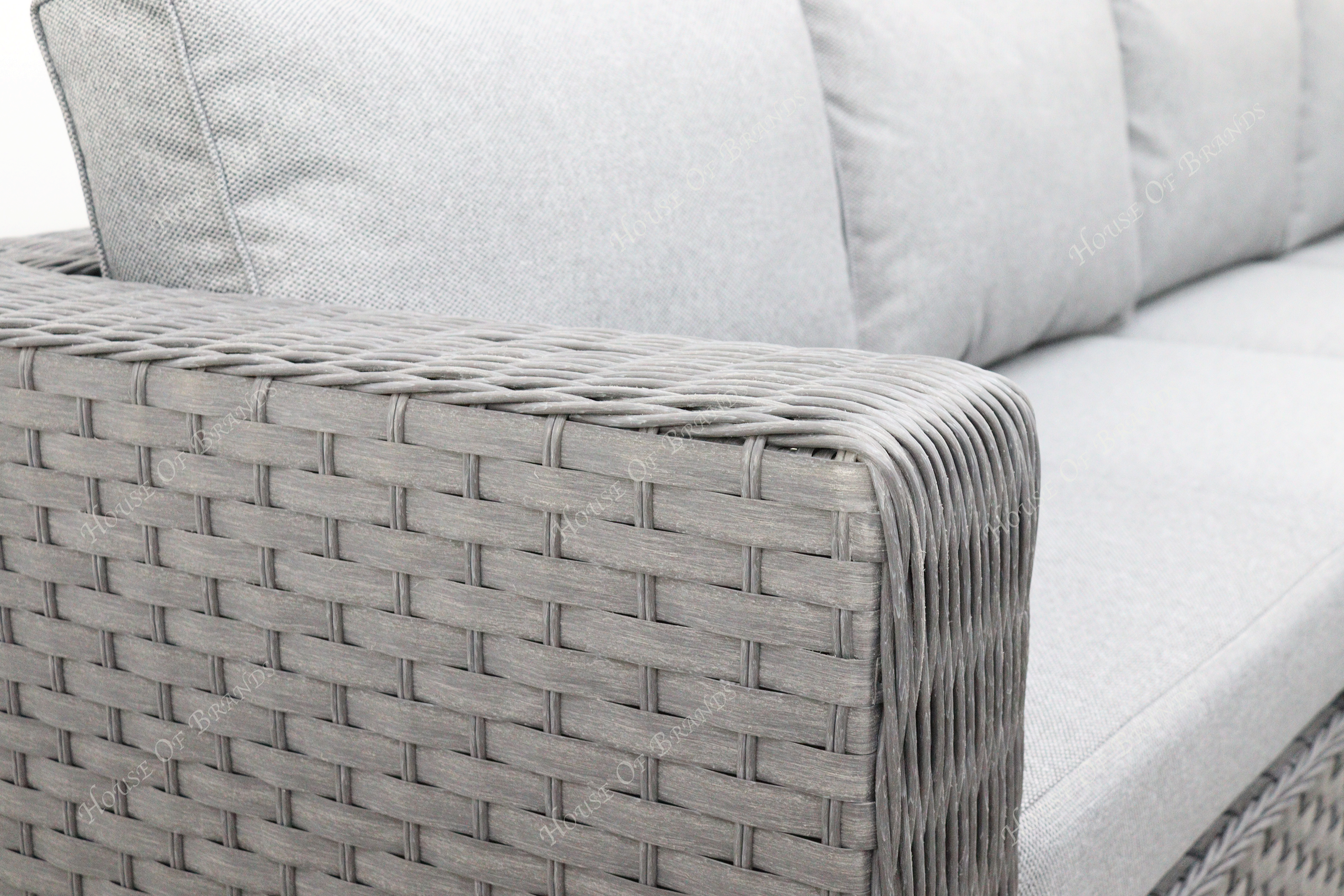 Rattan Chaise End Corner Sofa