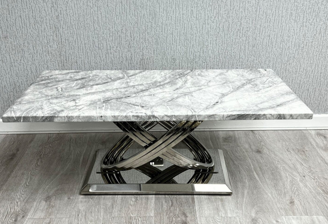 Elina Grey & Silver Coffee Table