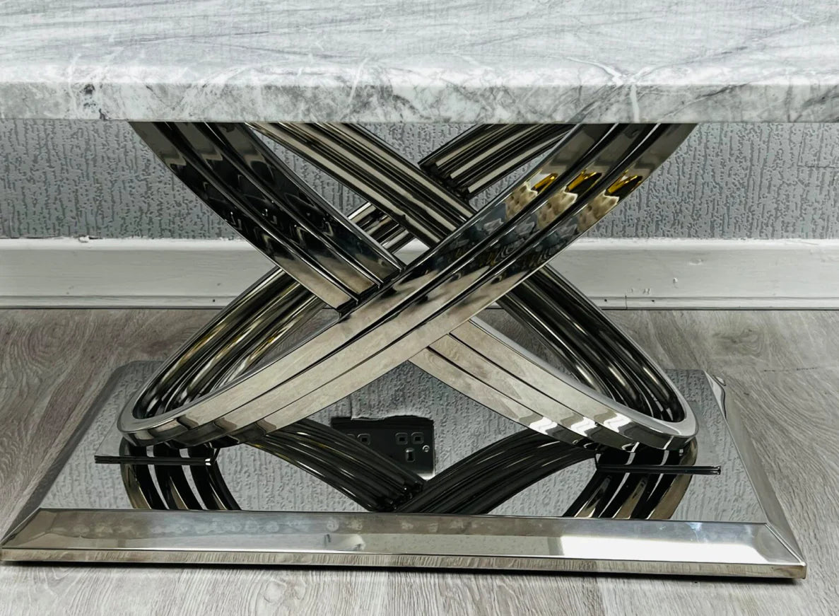 Elina Grey & Silver Coffee Table