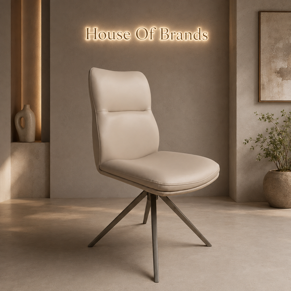Ritz Light Taupe PU Swivel Dining Chair