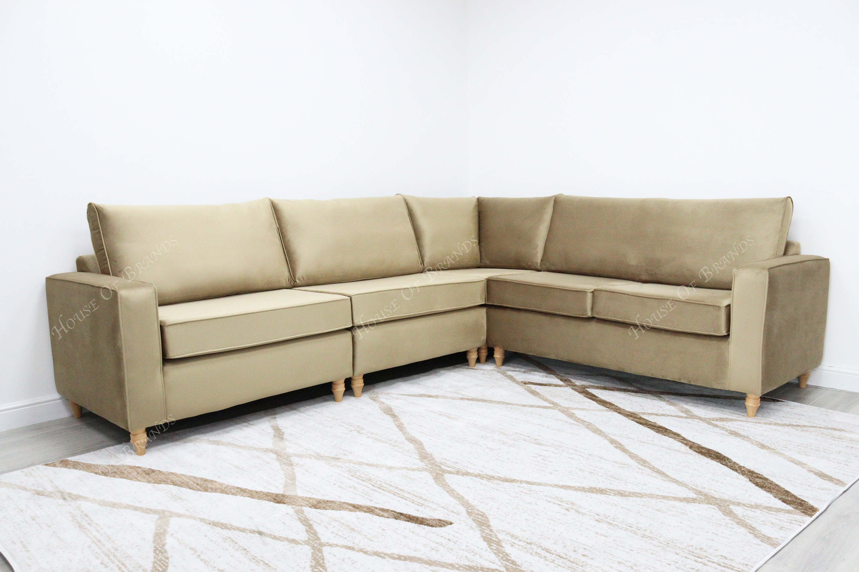 Riviera Velvet Corner Sofa