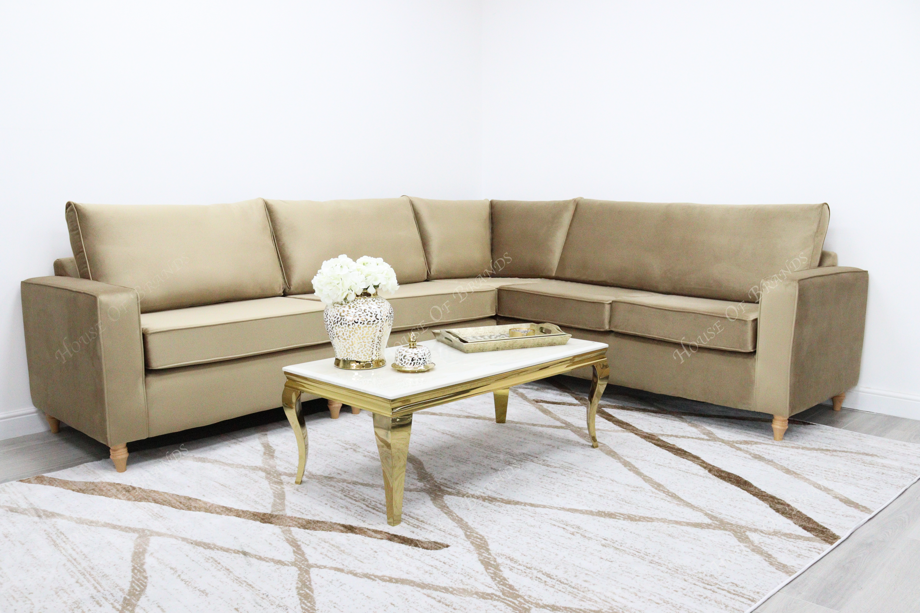 Riviera Velvet Corner Sofa