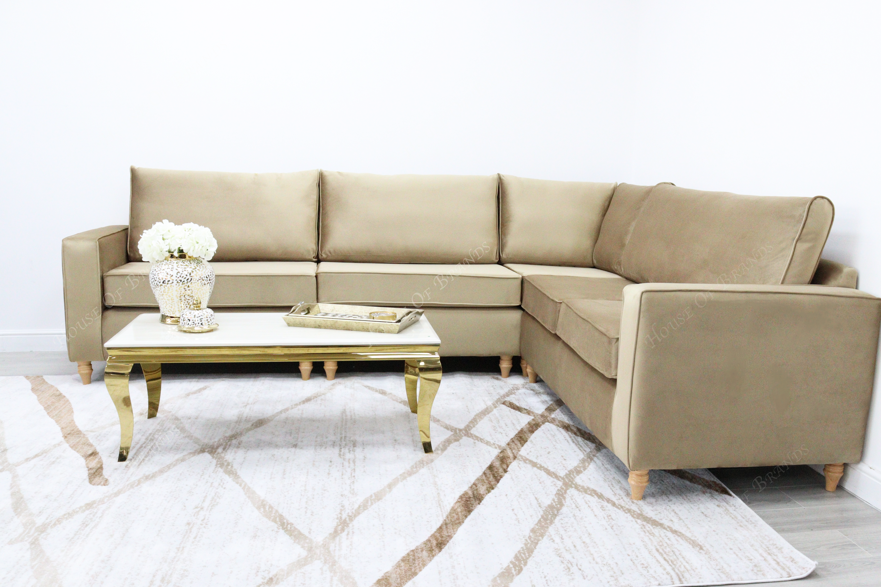 Riviera Velvet Corner Sofa