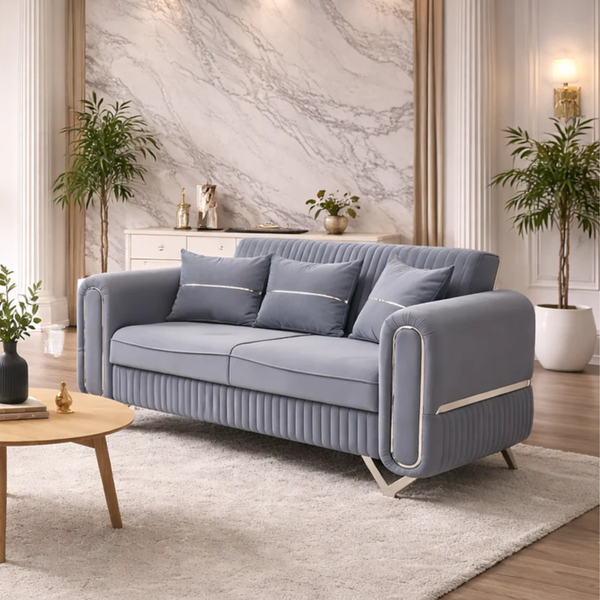 Rosalina 3+2 Seater Dark Grey Sofa Bed with Storage