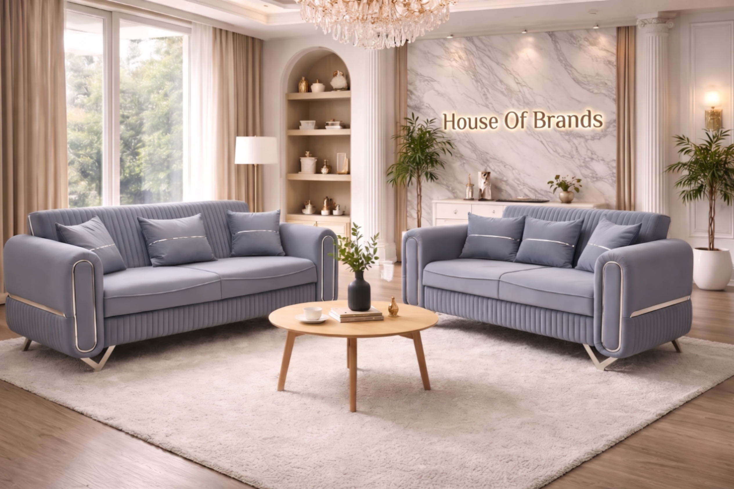 Rosalina 3+2 Seater Dark Grey Sofa Bed with Storage