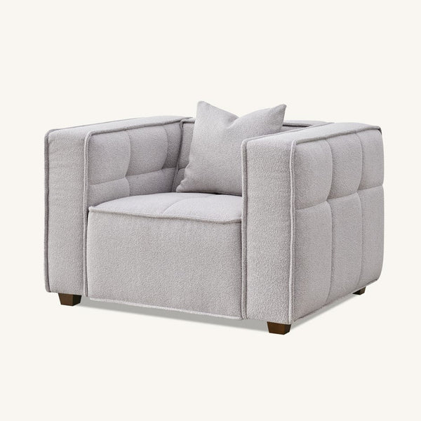 Aluxo Murray Putty Boucle Fabric Chair