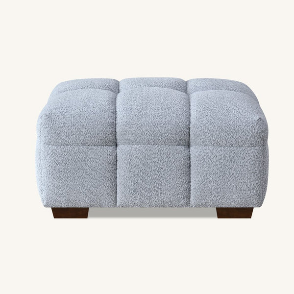Aluxo Tribeca Stool In Pearl Boucle Fabric