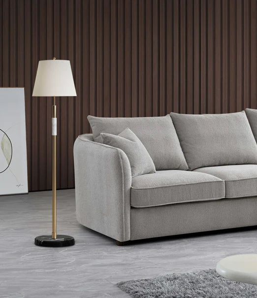 Aluxo Rubin Corner Chaise In Pebble Boucle