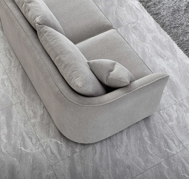 Aluxo Rubin Corner Chaise In Pebble Boucle