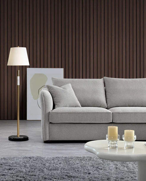 Aluxo Rubin Corner Chaise In Pebble Boucle