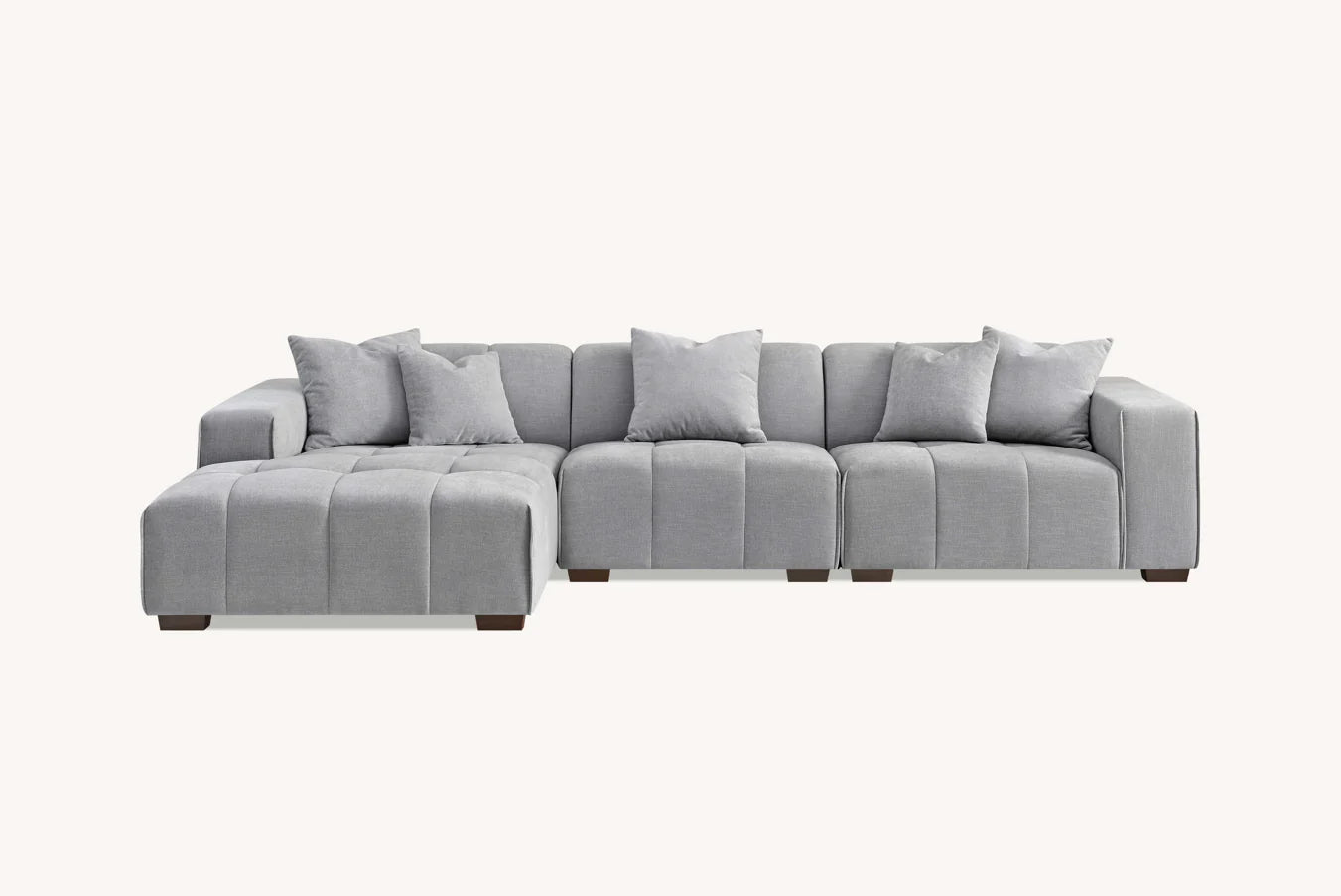 Aluxo Leonard Left Hand Corner Group In Cloudy Grey Boucle