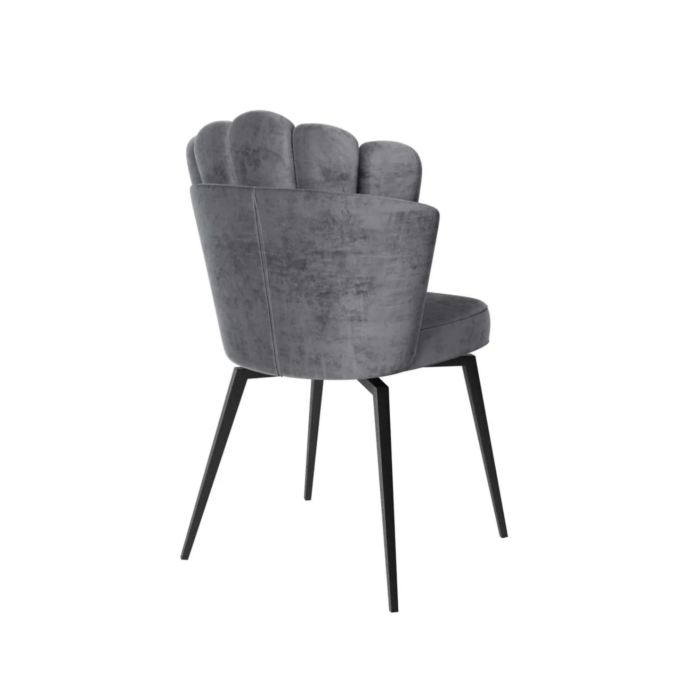 Ferrano Grey Fabric Dining Swivel Chair