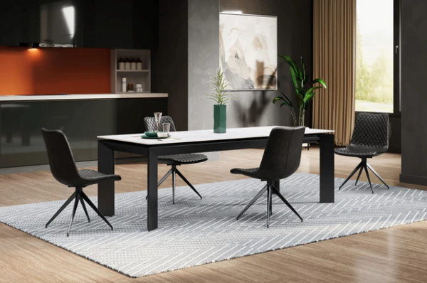 Scorpio 160-220cm Grey Ceramic Extendable Dining Table