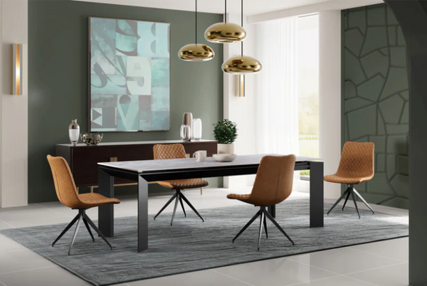 Scorpio 160-220cm White Ceramic Extendable Dining Table