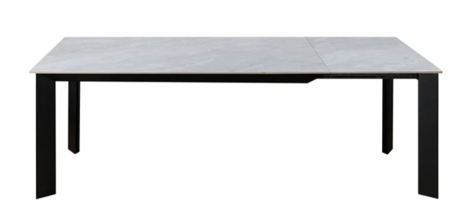 Scorpio 160-220cm White Ceramic Extendable Dining Table