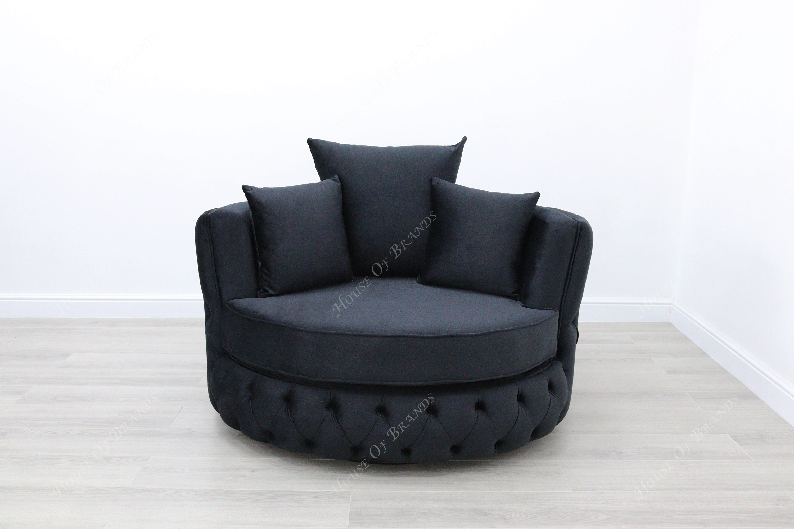 Swivel Chair Black Crushed Velvet Armchair Shop Black Verona
