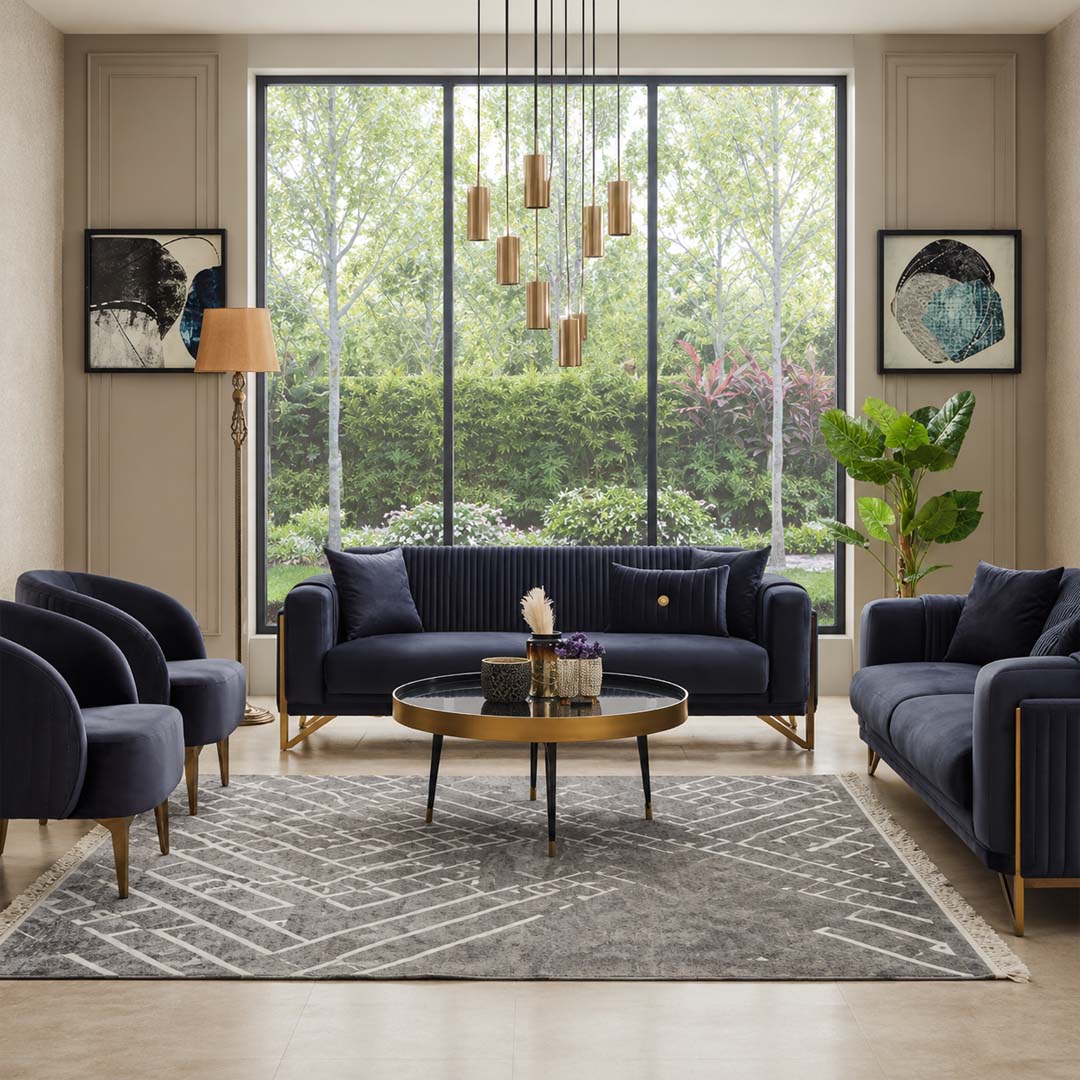 Terra Luxury Velvet Sofa Bed Set with Storage