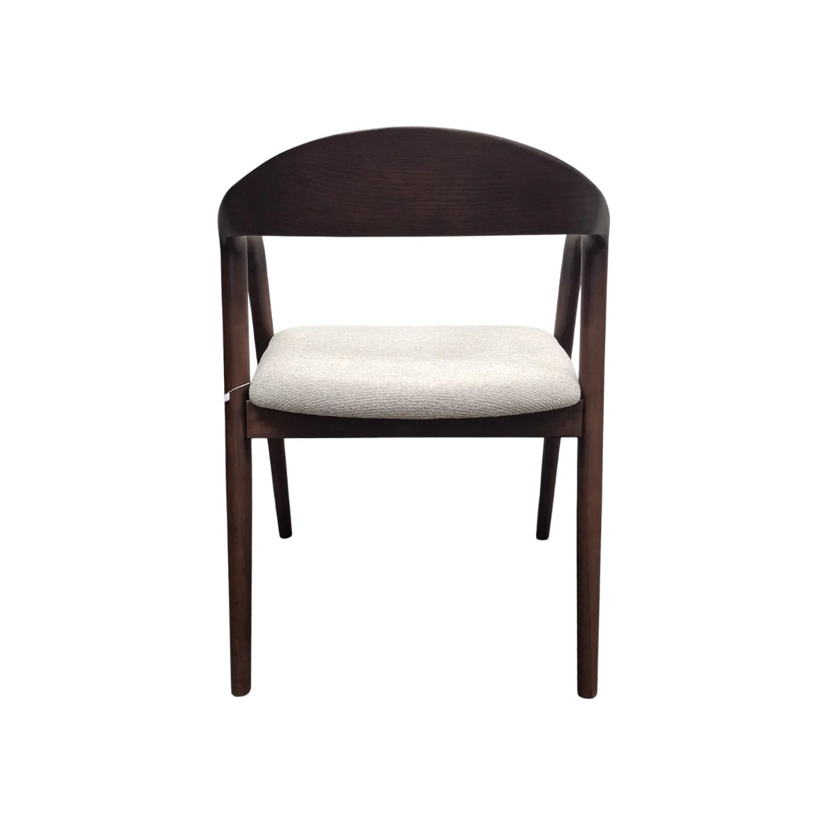 Tess Walnut Dining Chair in Oatmeal Bouclé – Upholstered Dining Chair (Set of 2)