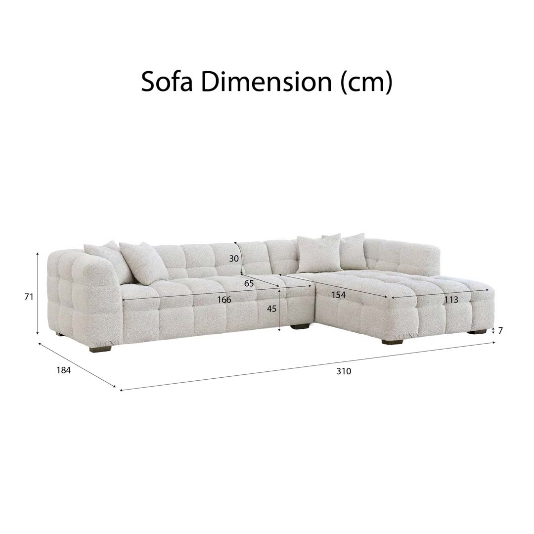 Tribeca Bubble Bouclé Corner Sofa