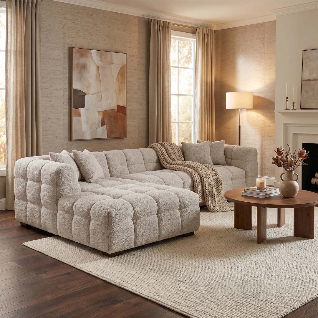 Tribeca Bubble Bouclé Corner Sofa