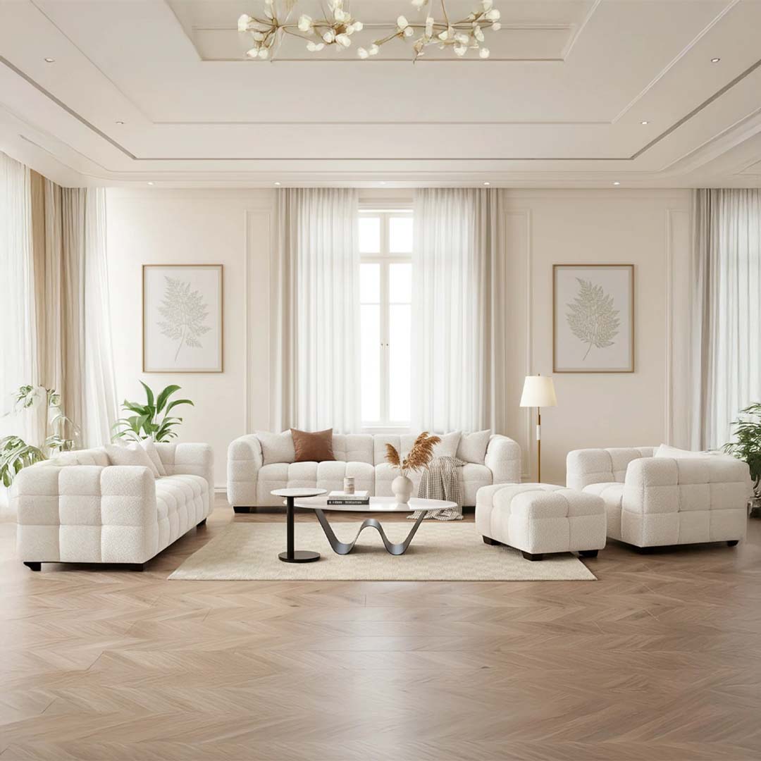 Tribeca Bubble Bouclé Sofa Set