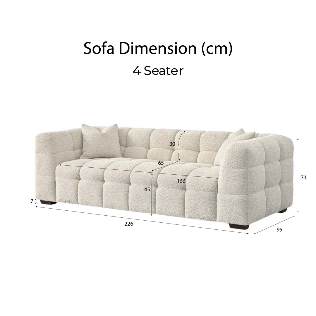 Tribeca Bubble Bouclé Sofa Set