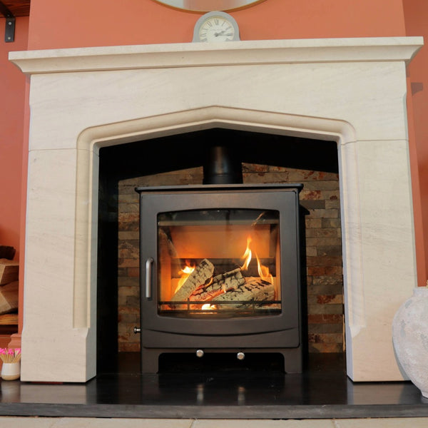Turing 5XL Widescreen 4.9kW EcoDesign Multi-Fuel & Wood Burning Stove – DEFRA Approved
